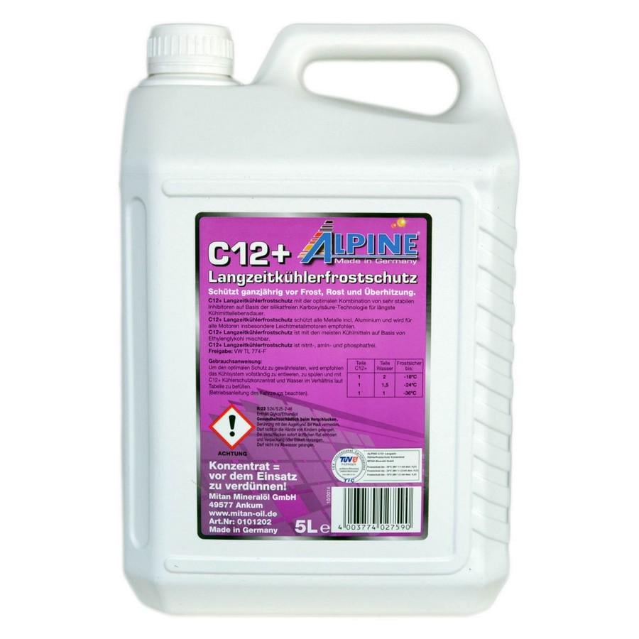 Антифриз Alpine C12 + Langzeitkuhlerfrostschutz концентрат -80 ° C 5 л Фіолетовий (23511)