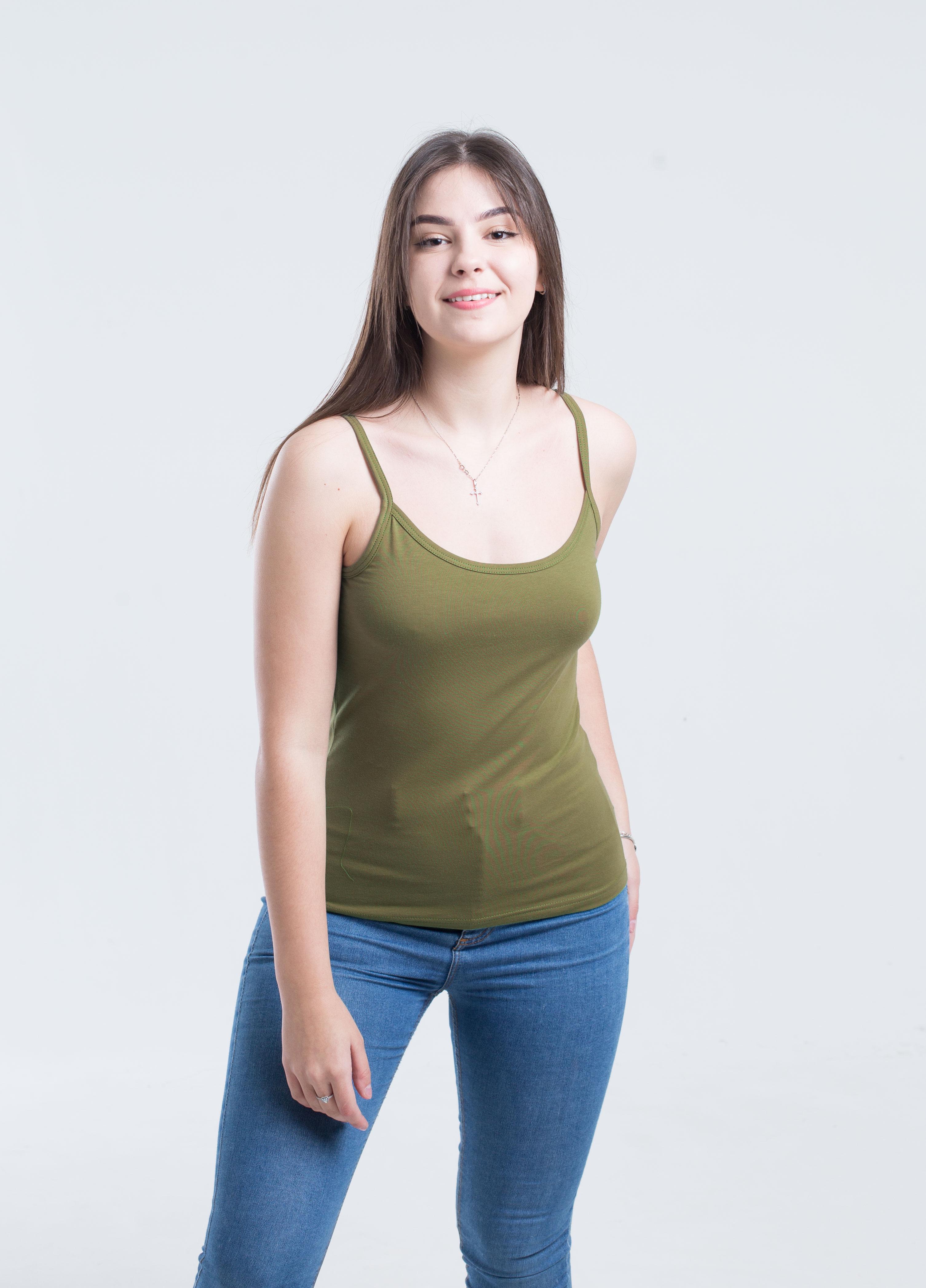 Майка женская Наталюкс 2XL Оливковый (4121358032261)