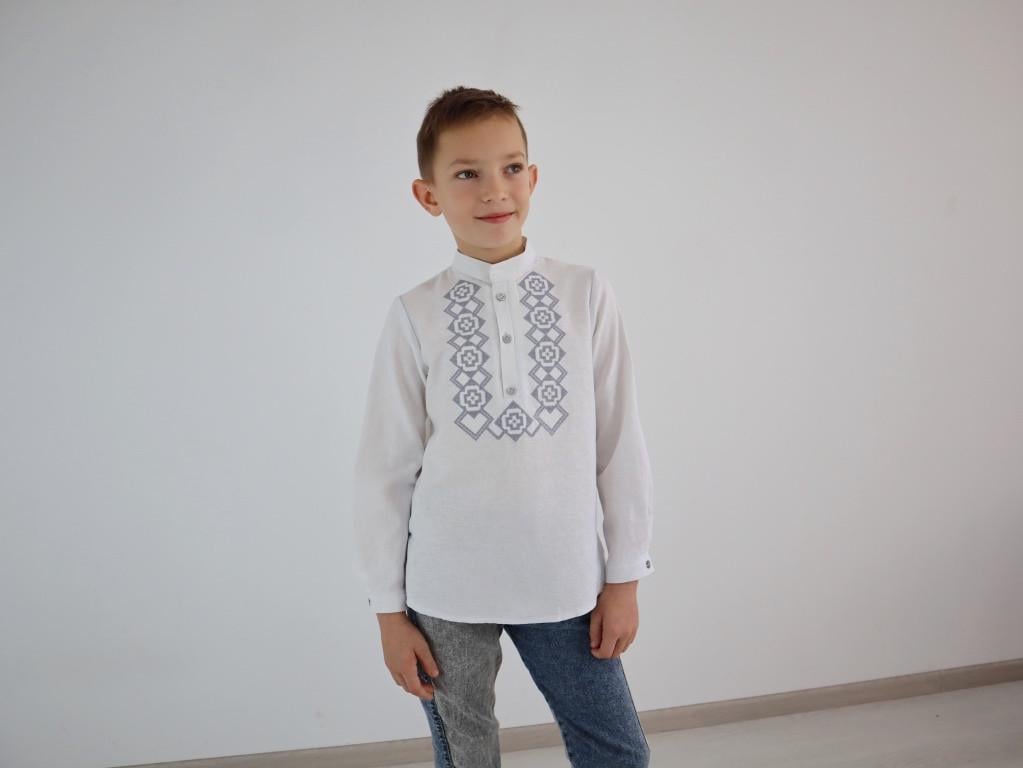 Вишиванка для хлопчика Остін 140 см Сірий (0001647-140)