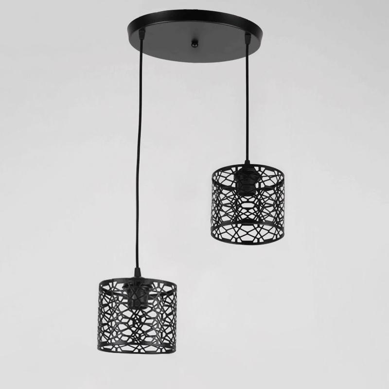 Люстра підвісна Light House NM-15754/2 BK+BK на дві лампи Чорний