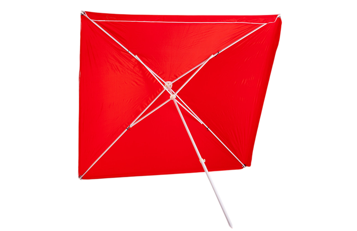 Зонт торговый с клапаном и серебром 2,5х2,5 м Красный