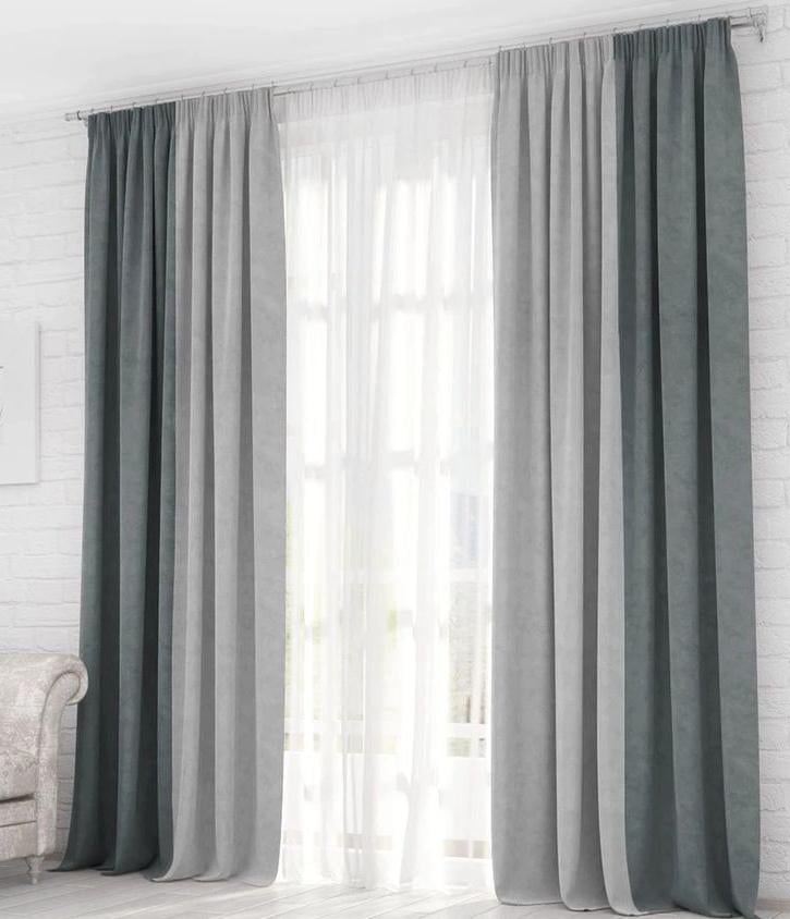 Комплект штор Academy Gardin Омбре 150х265 см 2 шт. Серый