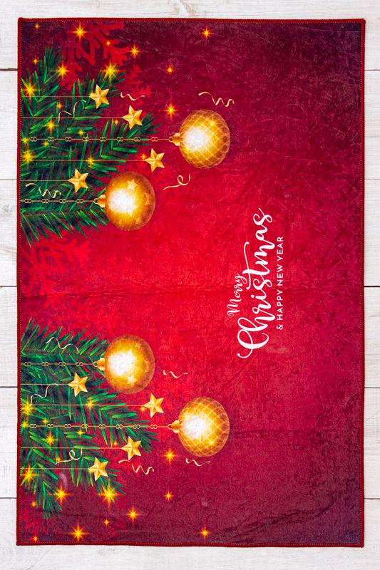 Килим декоративний Різдвяний Носи Своє 60х90 см Червоний (3033-5)