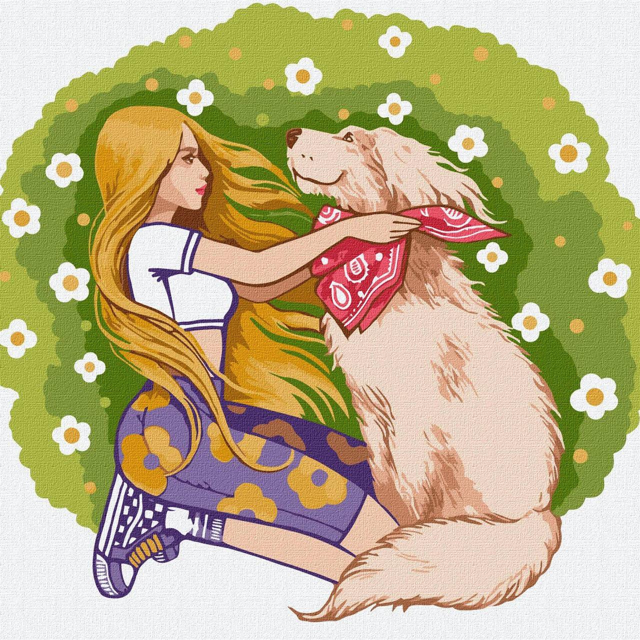 Картина за номерами Ideyka Чарівний пухнастик 30х30 см (2824287287)