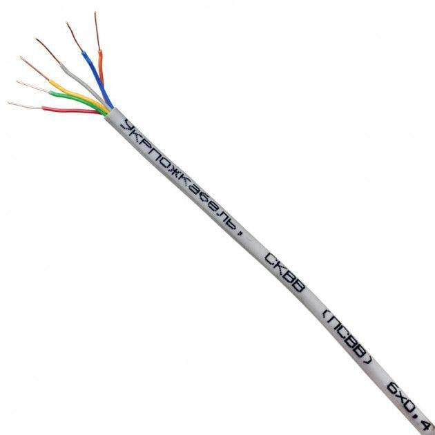 Кабель сигнальний вогнетривкий УКРПОЖКАБЕЛЬ ПСВВтнг -ls 6x0,4 мм2 жорсткий шестижильний-однодротовий (120504-1C)