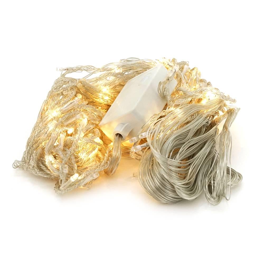 Гірлянди 330 LED Водоспад 8 режимів 3х2 м прозора ізоляція White Hot
