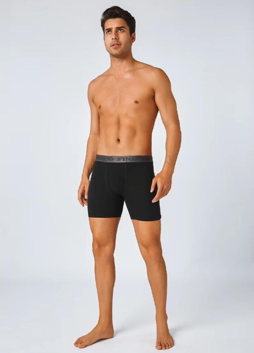 Трусы мужские хлопковые удлиненные Extra Comfort Plus Черный (1671-46-03) - фото 1