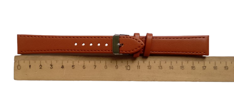 Ремешок для часов кожаный гладкий 18 мм L-170 мм Светло-коричневый (3735) - фото 3 Ремешок для часов кожаный гладкий 18 мм L-170 мм Светло-коричневый (3735) - фото 3