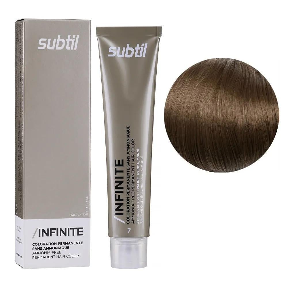 Безаміачна крем-фарба для волосся Subtil Infinite Permanent Hair Color 7 Блондин 60 мл