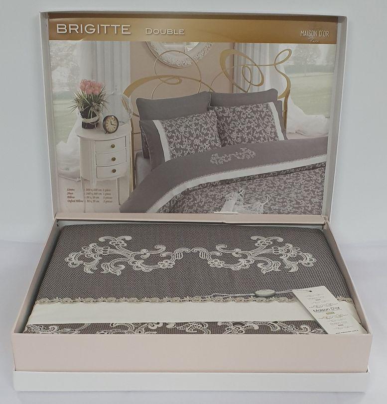 Постельное белье Maison D'or Brigitte Brown делюкс сатин евро