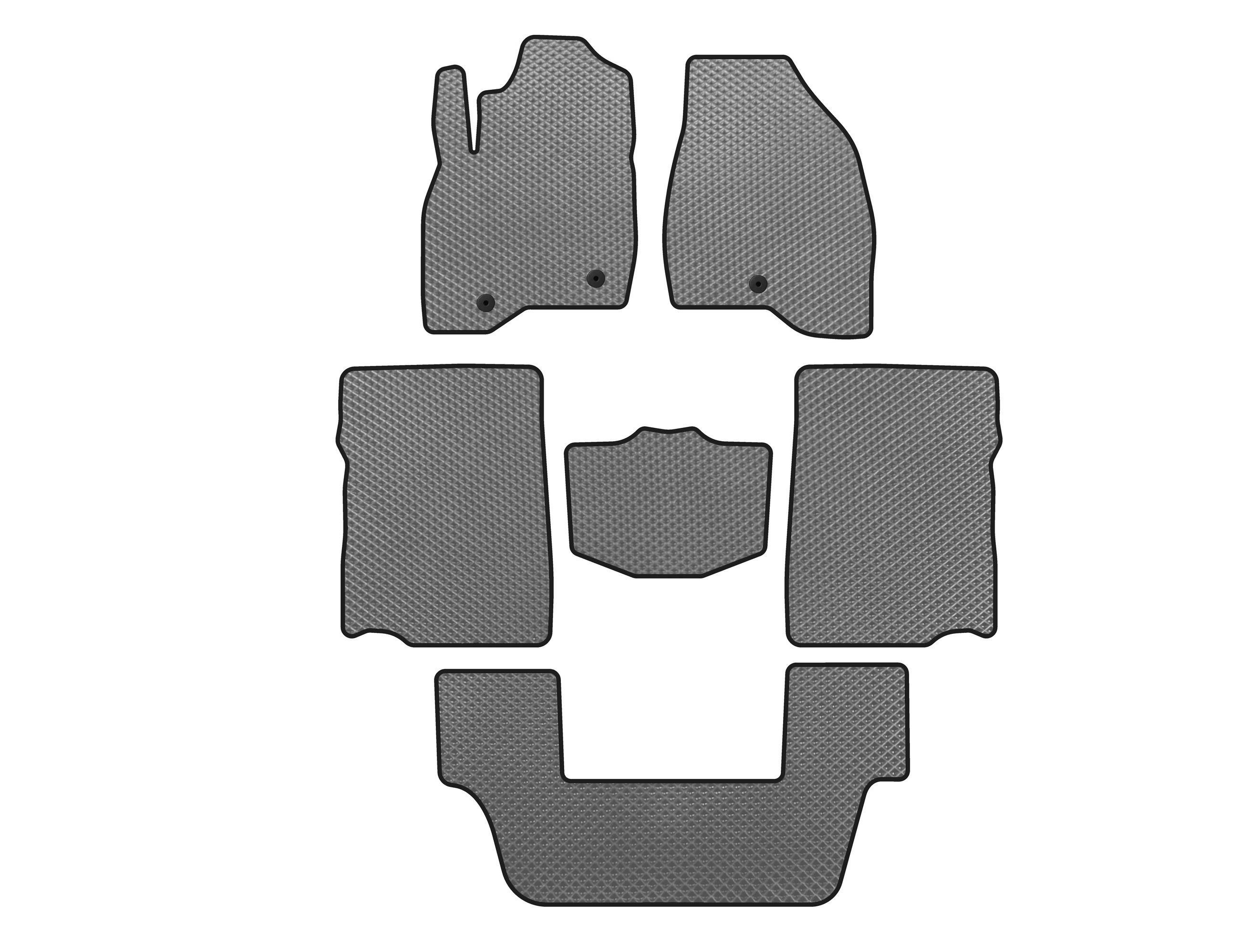 Коврики EVA Digital Designs для Ford Explorer 2011-2019 гг. 3 ряда 7-местный этилвинилацетат Серый