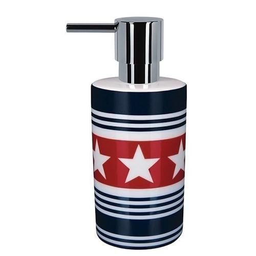 Дозатор для рідкого мила Spirella WAINSCOTT Porcelein 16x7 см Синій/Червоний (10.17603)