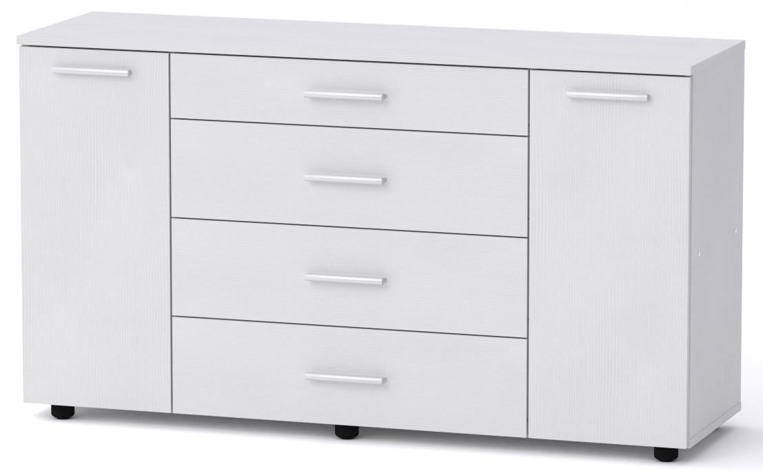 Комод Компанит 1-3-2 130х38х73 см Белый - фото 1 Комод Компанит 1-3-2 130х38х73 см Белый - фото 1