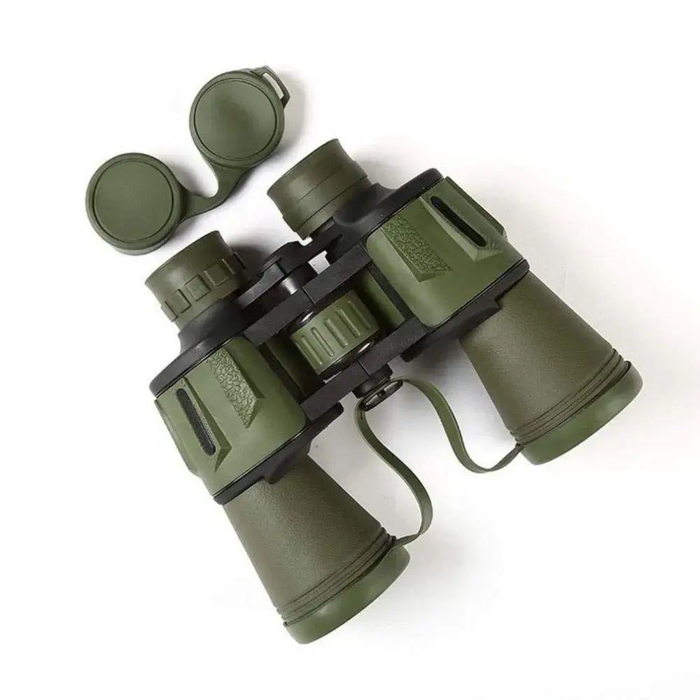 Бинокль с чехлом-сумкой и ремешком Bassell 20x50 Porro ударопрочный с резиновым покрытием пластиковый Green (opt-14655)