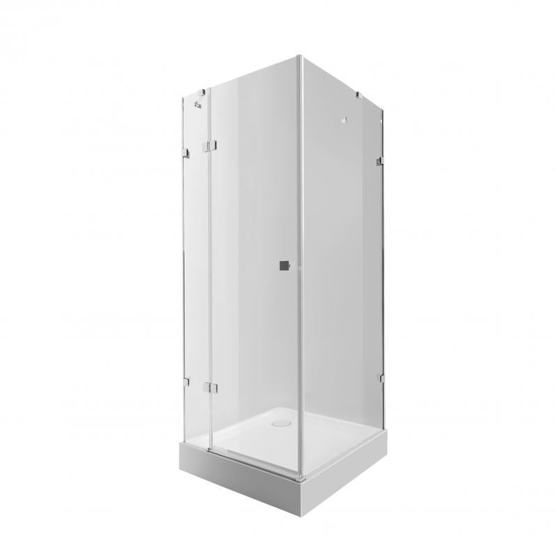 Набор Qtap душевая кабина Capricorn CRM1099SC6 Clear с поддоном Unisquare 309915 (359951)