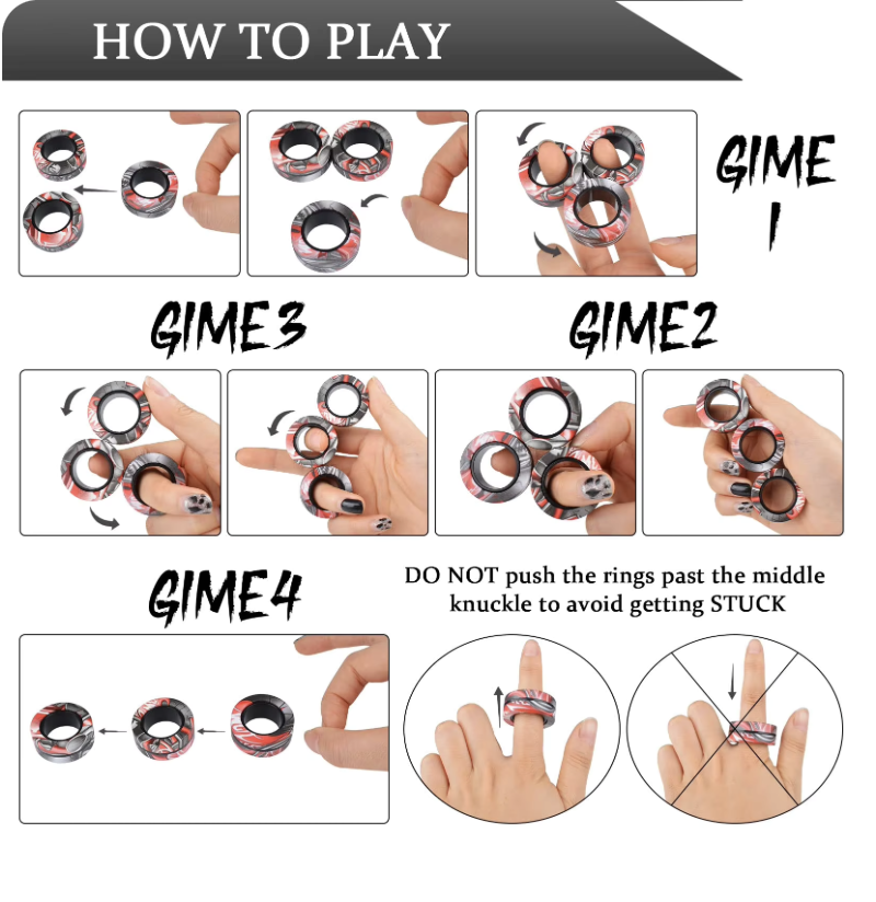 Набор антистрессов Кольца-спиннеры магнитные (22922062) - фото 4 Набор антистрессов Кольца-спиннеры магнитные (22922062) - фото 4