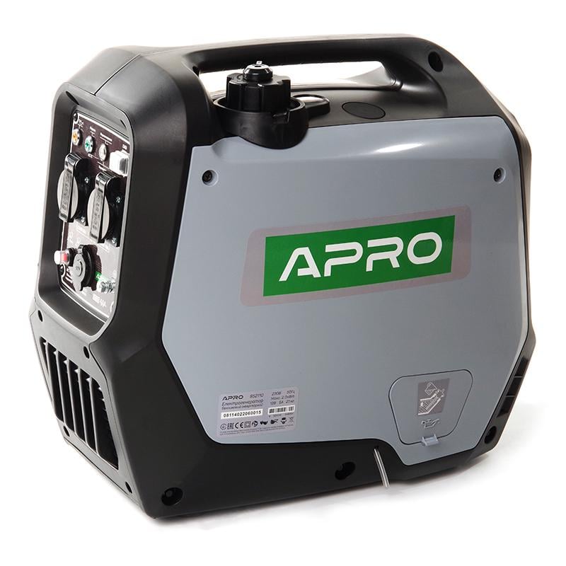 Генератор бензиновий Apro IG-18 4-х тактний інверторний 1,8/2 кВт ручний запуск (852110)
