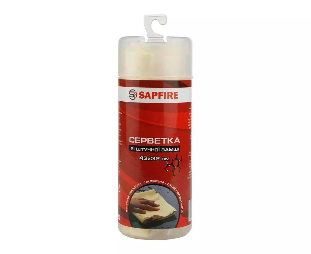 Салфетка из искусственной замши Sapfire SA-216 влага в тубе 43х32 см (88667)
