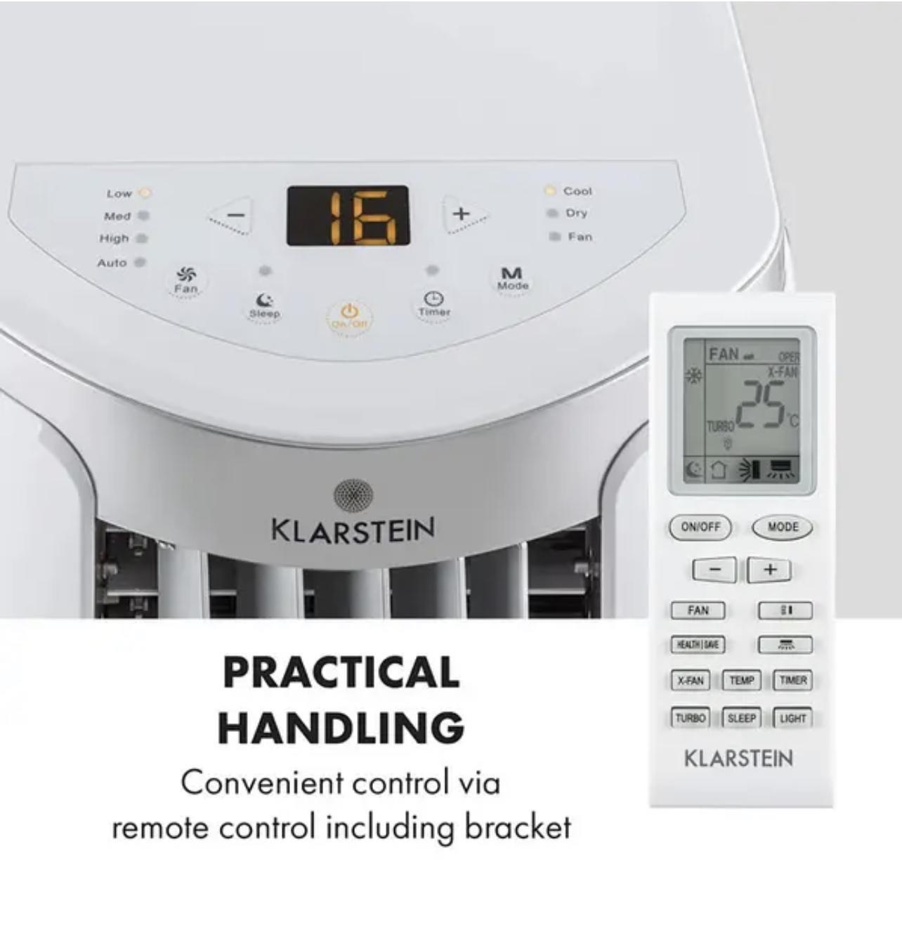 Кондиціонер мобільний KLARSTEIN Breeze 9 4в1 9000 БТЕ 2,6 кВт 44 м2 Білий (10029704) - фото 8 Кондиціонер мобільний KLARSTEIN Breeze 9 4в1 9000 БТЕ 2,6 кВт 44 м2 Білий (10029704) - фото 8