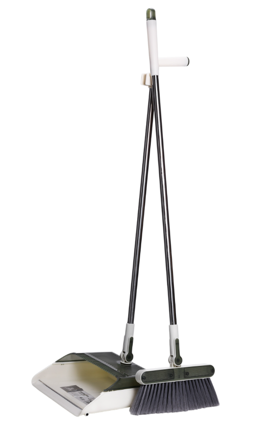 Набір для прибирання щітка та совок з довгою ручкою 110 см Зелений - фото 3