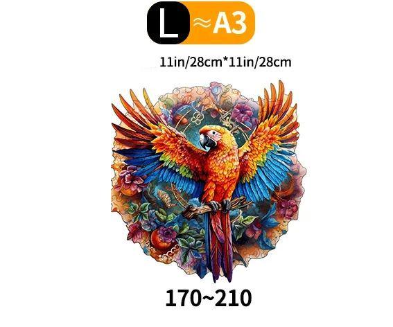 Пазлы деревянные попугай А3 (640) - фото 3 Пазлы деревянные попугай А3 (640) - фото 3