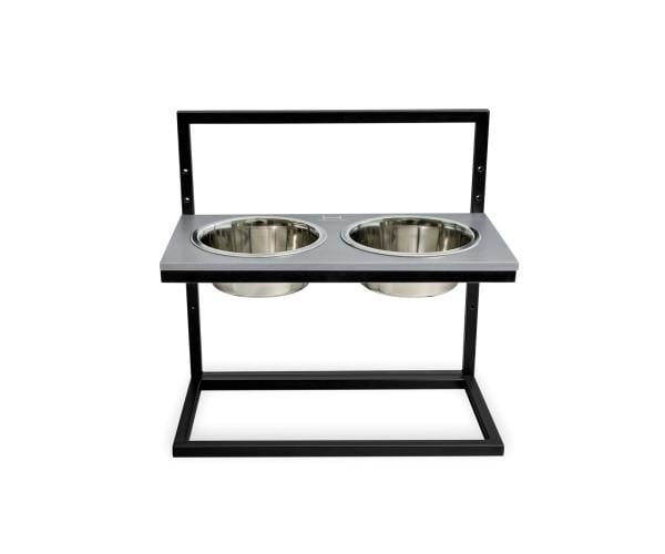 Миски на подставке Harley&Cho c регулируемой высотой M Lift Gray stone/Black