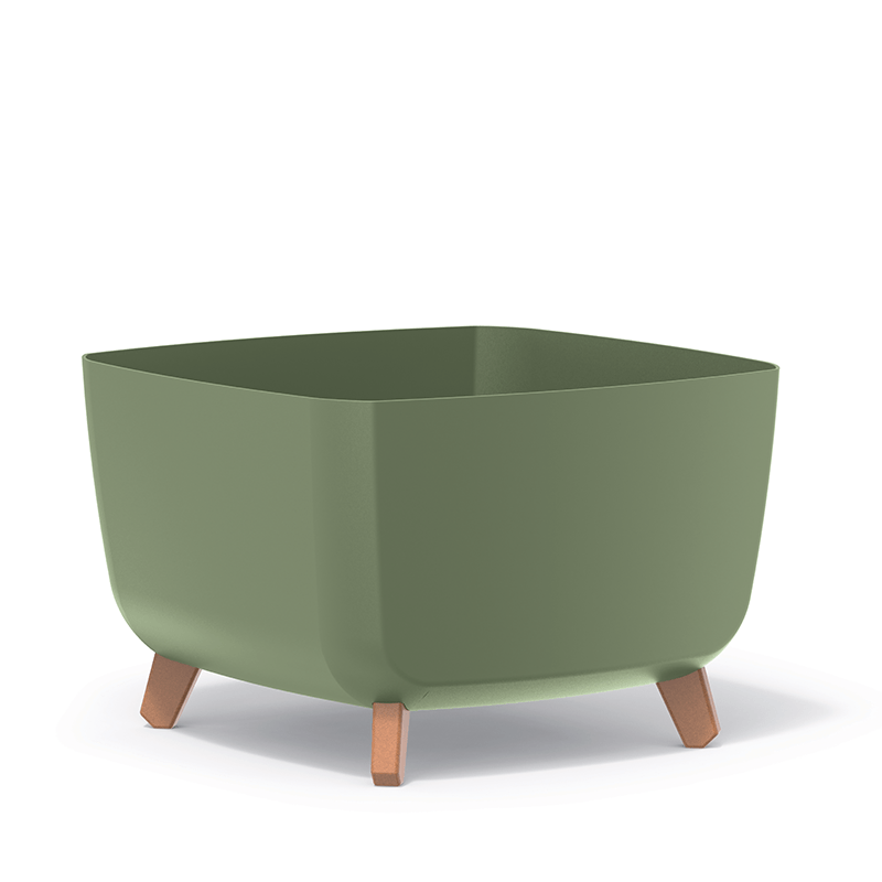 Горщик для квітів на ніжках Prosperplast Gracia Square 39 см Зелений (DGQL400-5615C) - фото 1 Горщик для квітів на ніжках Prosperplast Gracia Square 39 см Зелений (DGQL400-5615C) - фото 1