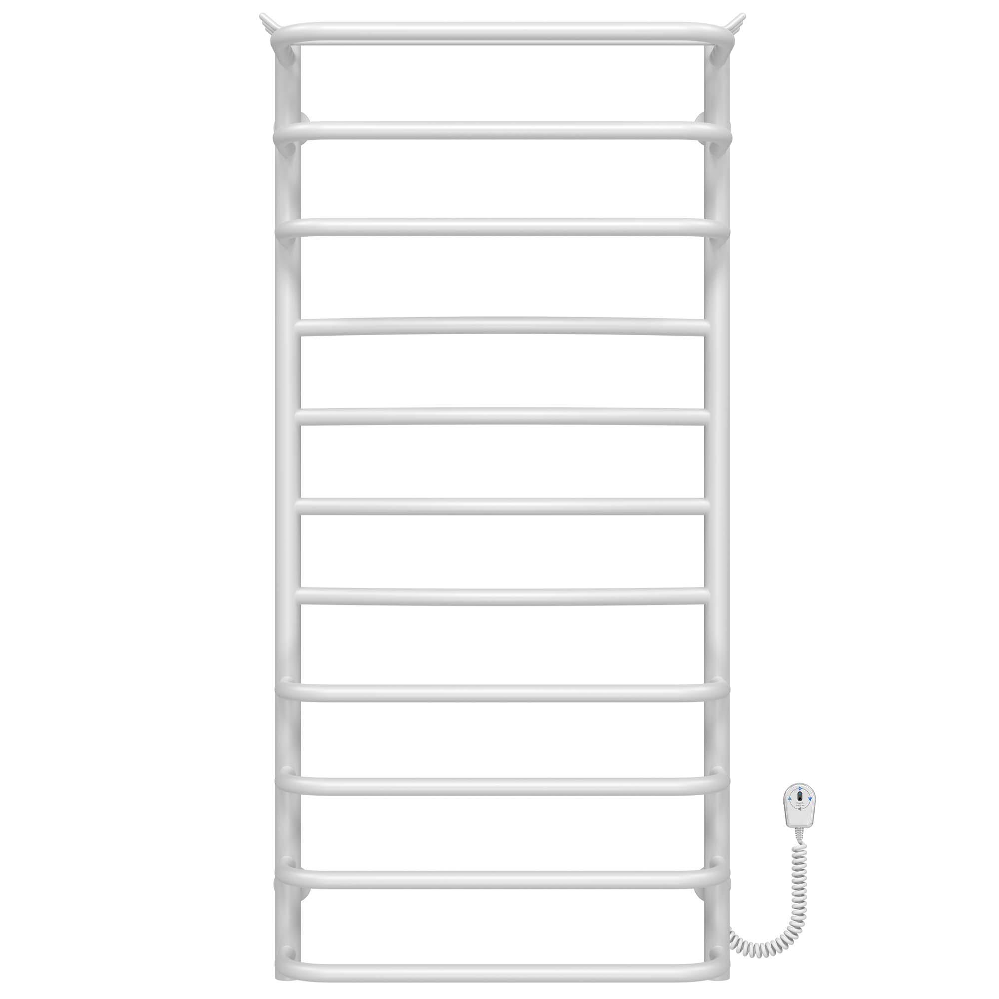 Полотенцесушитель электрический Deffi Юность П11 EF16 правое подключение нержавеющая сталь 500x1100 мм Белый (C.YU.110.50.11.EWR5)