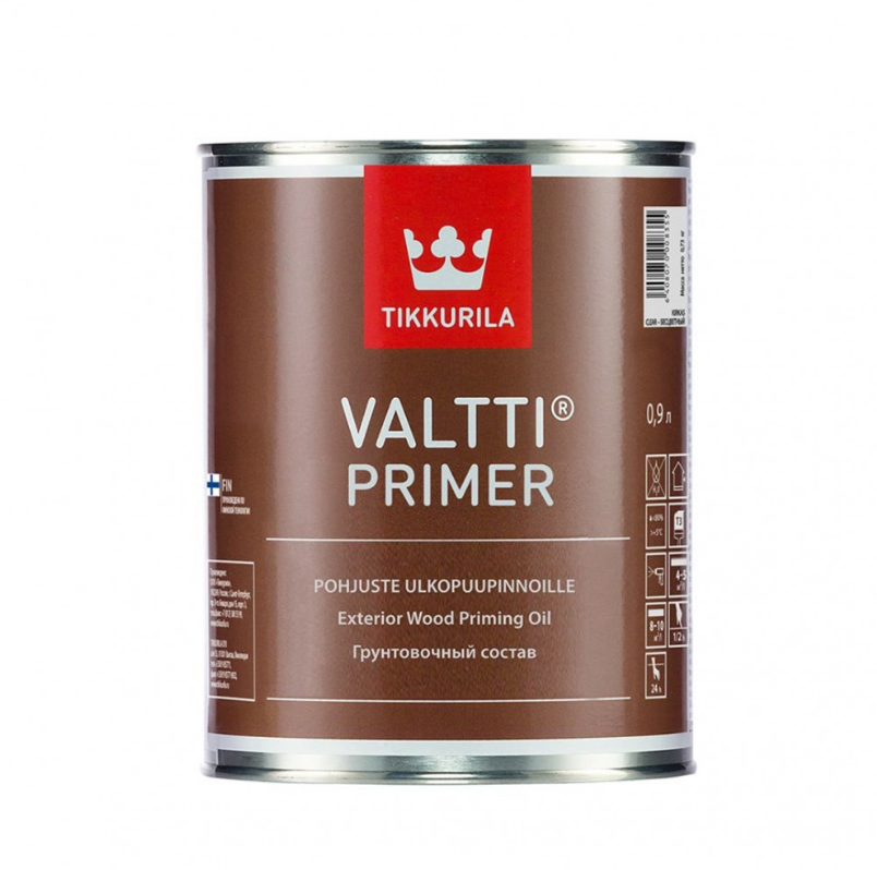 Грунт для древесины TIKKURILA Valtti Primer 0,9 л Бесцветный