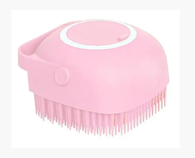 Силіконова масажна щітка Silicone Massage Bath Brush Рожевий (6-3-1634105763)