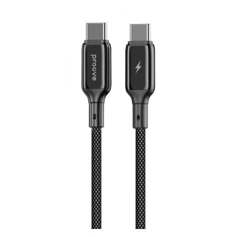 Кабель Proove Dense Metal Type-C to Type-C 60 W 2,4 A 1 м Black (578889)