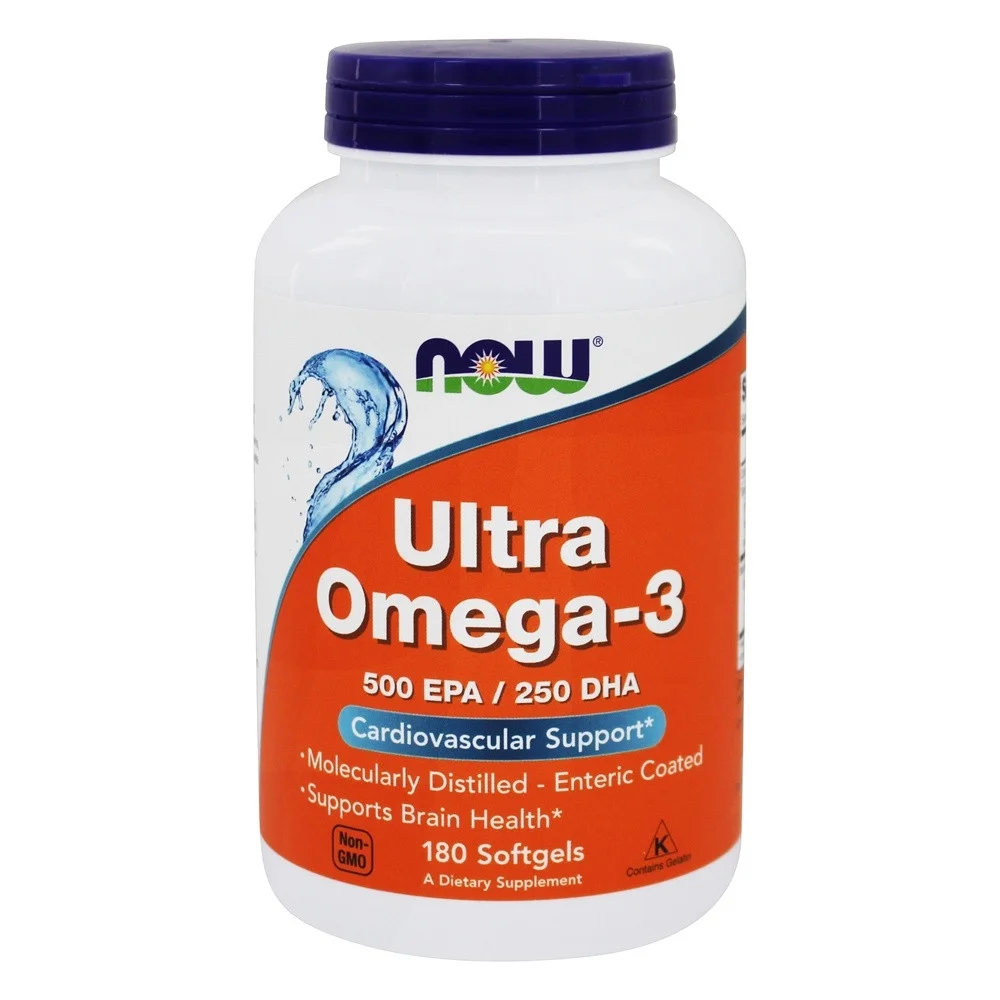 Кислоти жирні омега-3 Now Foods 500 ЕПК 250 ДГК 180 капсул