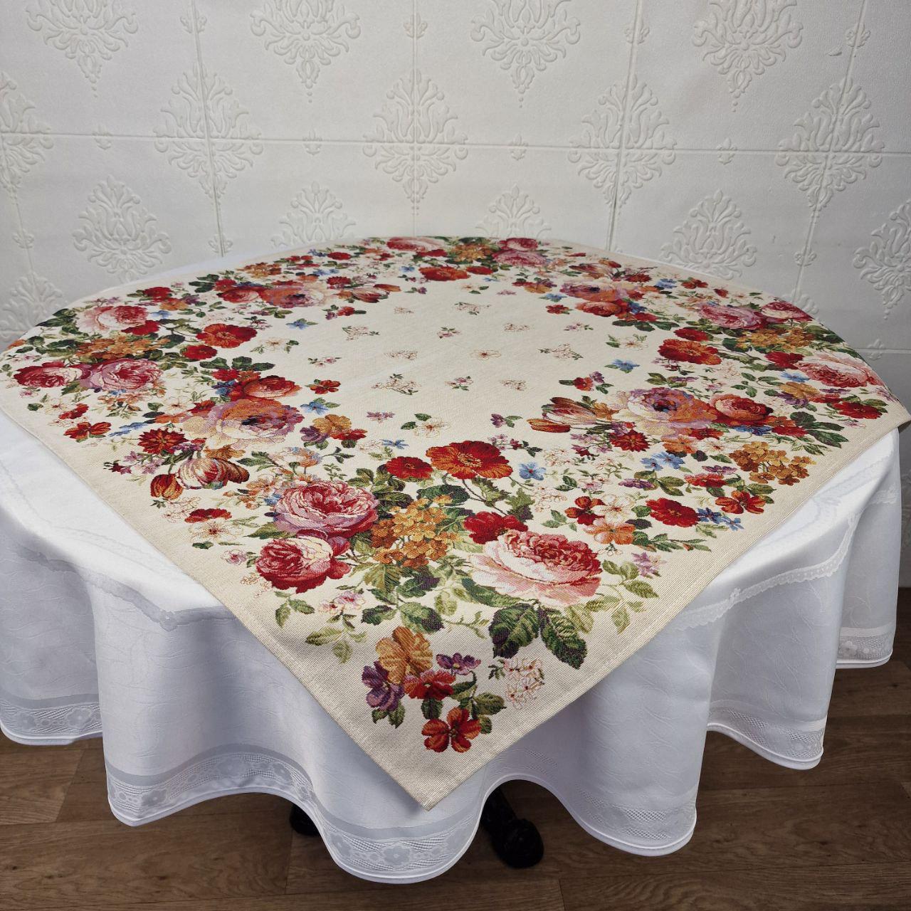 Скатерть квадратная гобеленовая Milano cod 74 90x90 см (CN40110)