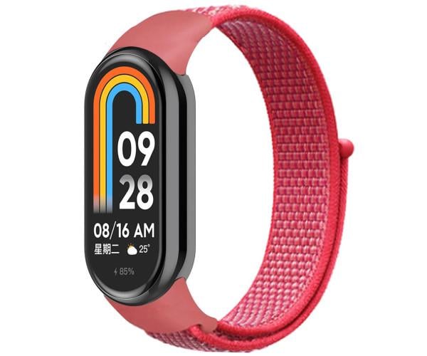 Ремінець Nylon для Xiaomi Mi Band 8 Rose/Red - фото 1