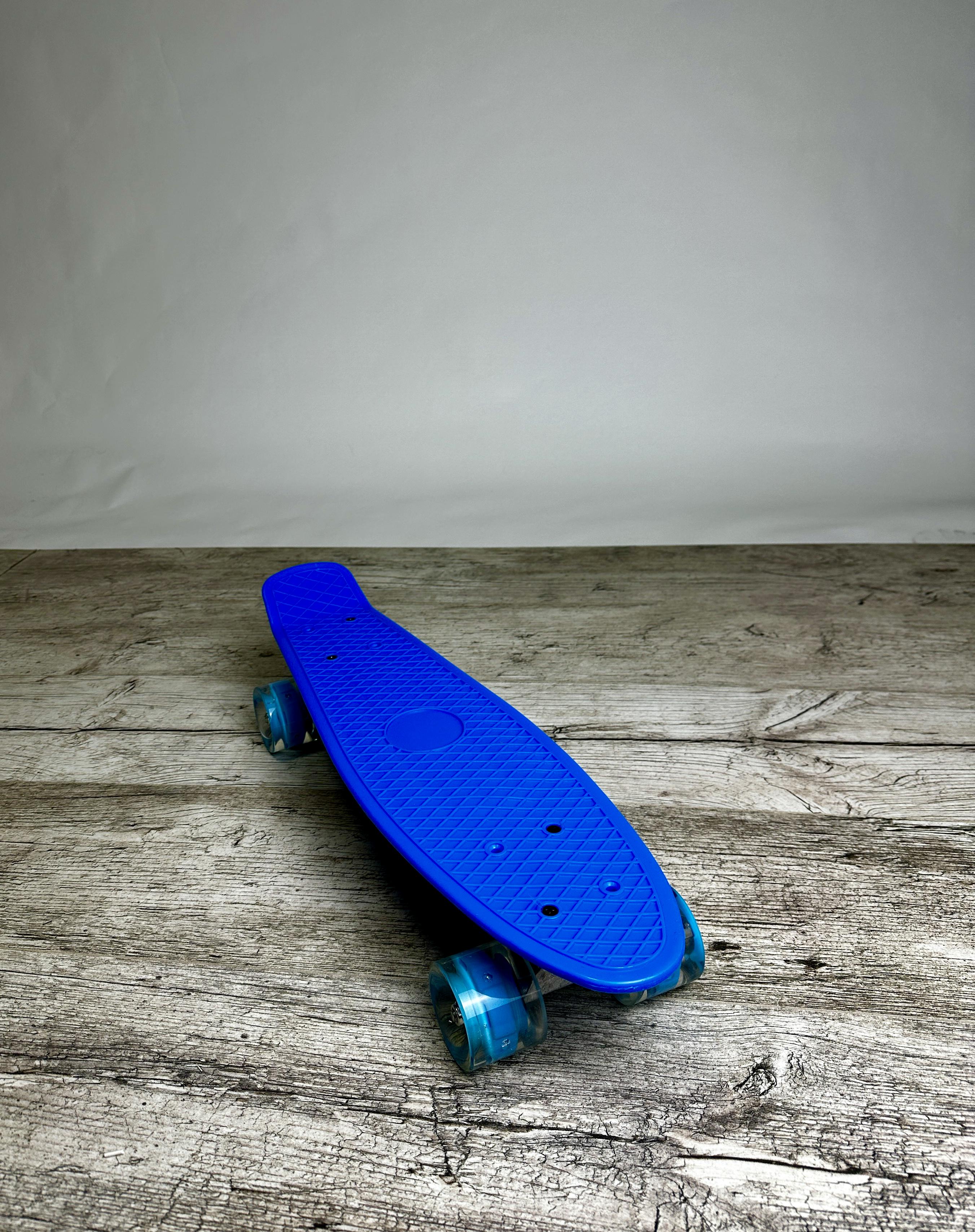 Скейтборд 696 Toys Penny Board Maraton з колесами які світяться 55 см Синій (08808-6) - фото 2