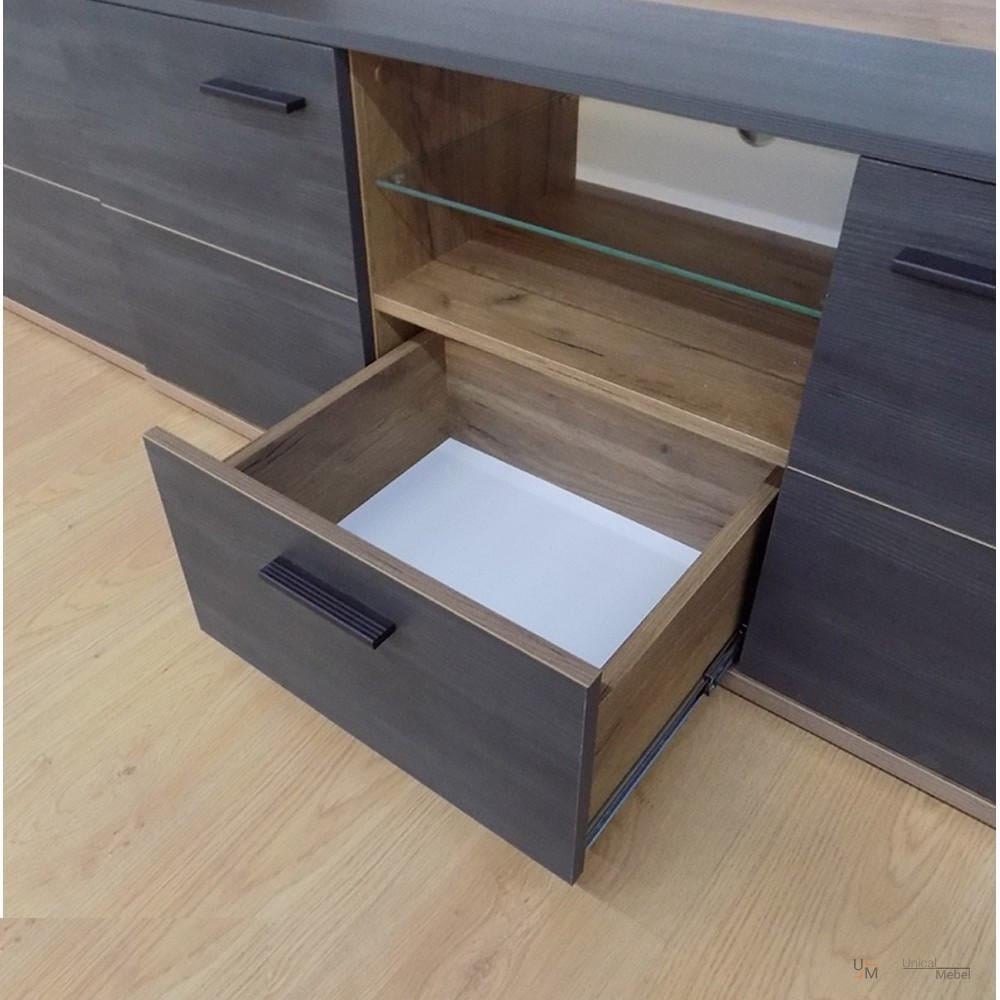 Тумба ТВ Sokme Адель 2Д /1Ш 1290х396х525 мм крафт табако (28421064) - фото 6