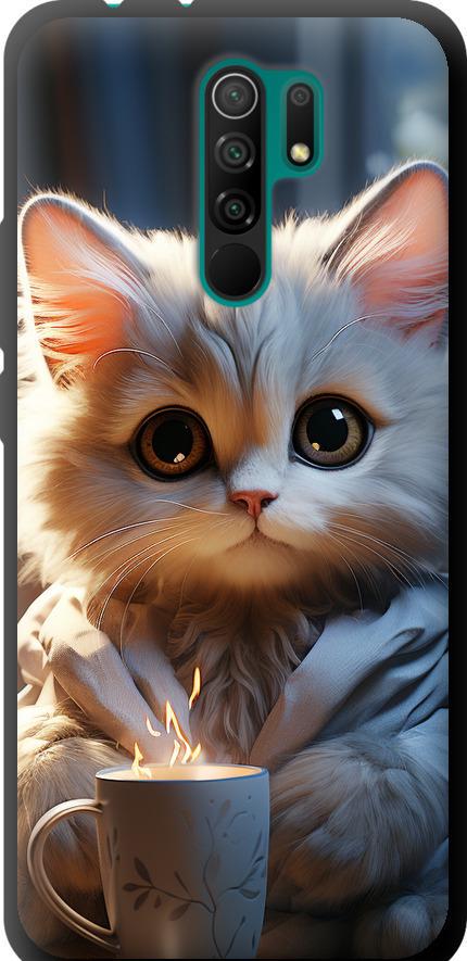 Чехол на Xiaomi Redmi 9 White cat (5646b-2019-42517)