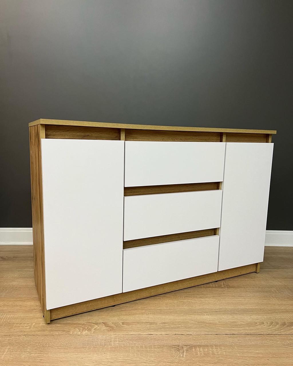 Комод Kvatro 3/2 1100х750х400 мм Дуб Аппалачі/Німфея Альба - фото 2