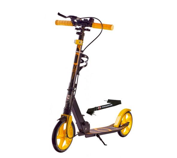 Самокат Maraton RIDER 2021 с фонариком Желтый - фото 7 Самокат Maraton RIDER 2021 с фонариком Желтый - фото 7