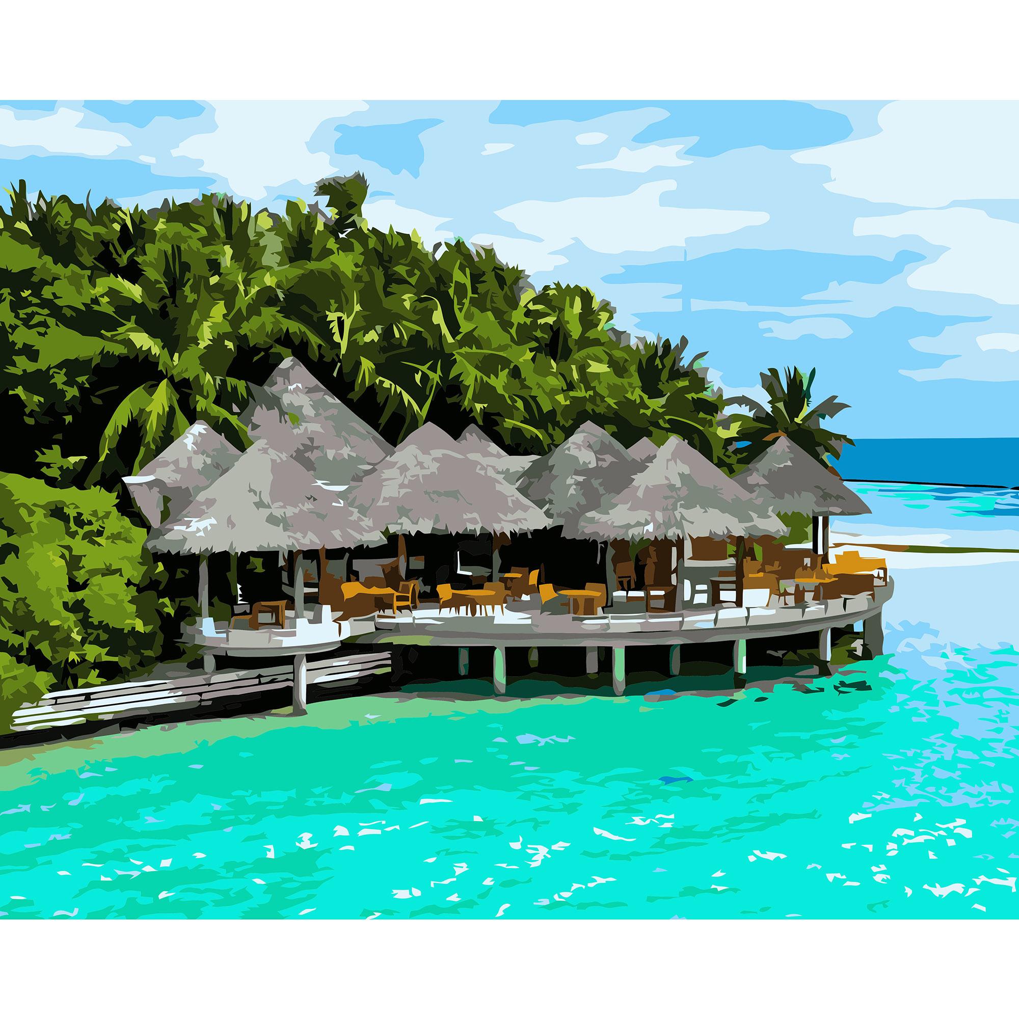 Картина по номерам Strateg Мальдивы 40x50 см (VA-3214)