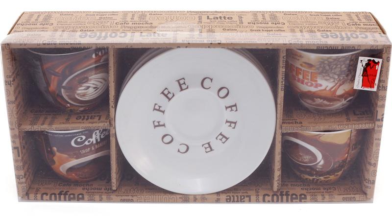 Кофейный набор Coffee shop&bakery 4 чашки 225 мл с блюдцами (BD-334-420) - фото 3 Кофейный набор Coffee shop&bakery 4 чашки 225 мл с блюдцами (BD-334-420) - фото 3