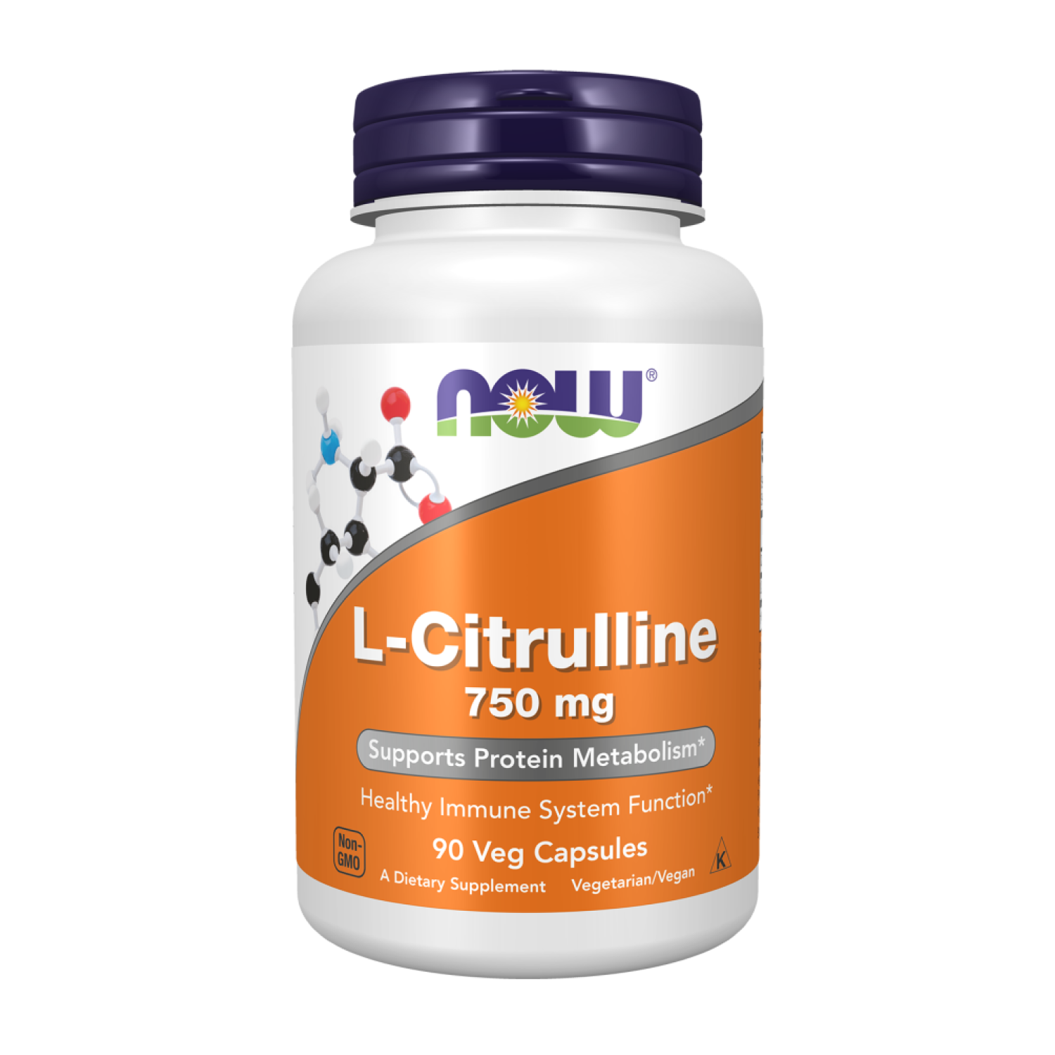 Диетическая добавка Now Foods L-Citrulline Л-Цитруллин 750 мг 90 капс. (CO003435)