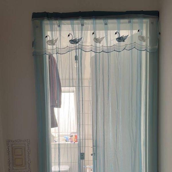 Штора на дверь 200х100 см Голубой (C00858-1) - фото 4