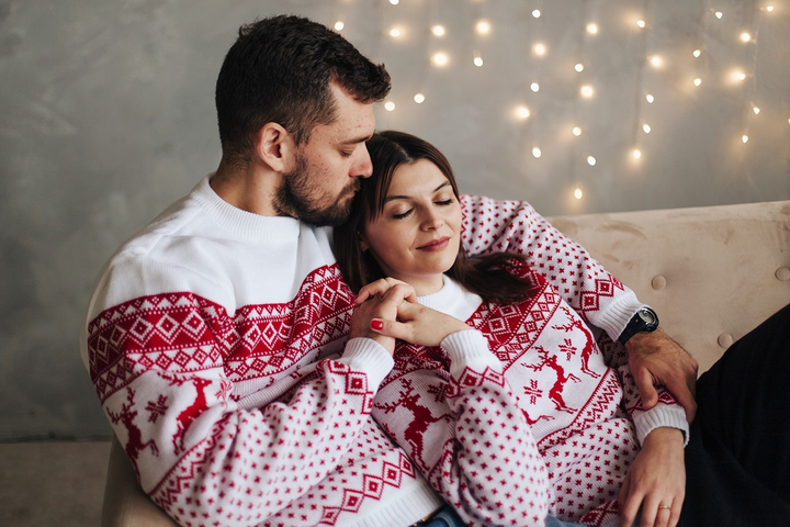 Светр новорічний чоловічий Вишиваночка L Білий (2094) - фото 3 Светр новорічний чоловічий Вишиваночка L Білий (2094) - фото 3