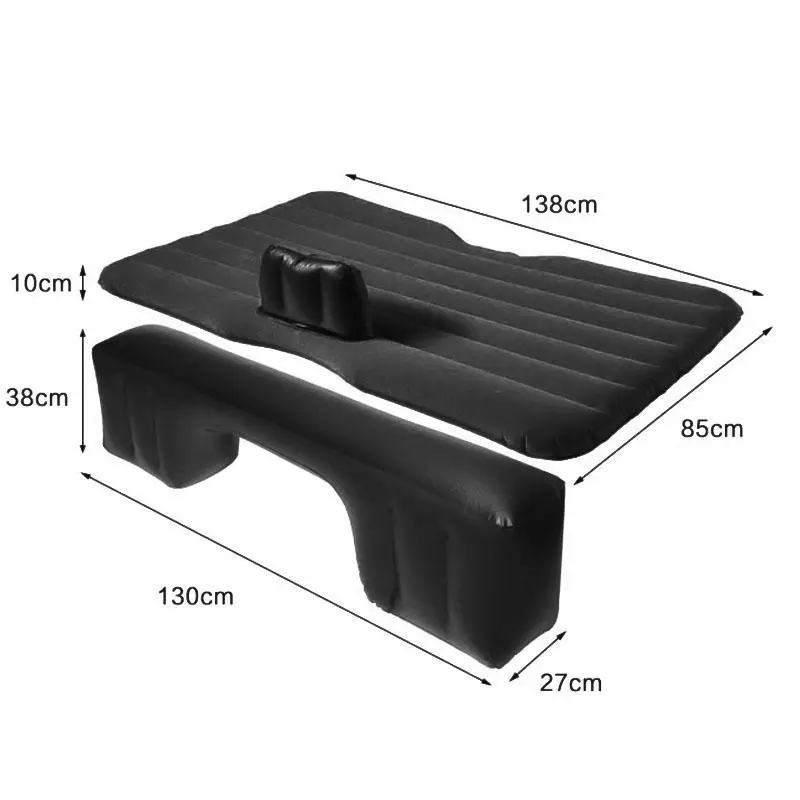 Матрац надувний в машину на заднє сидіння з насосом і окремою тумбою Чорний (1120) - фото 3
