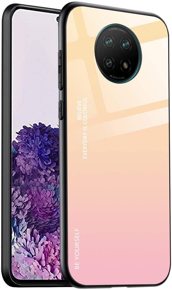 Стеклянный Чехол Glass Case для Xiaomi Redmi Note 9T Gold (20992-2A)