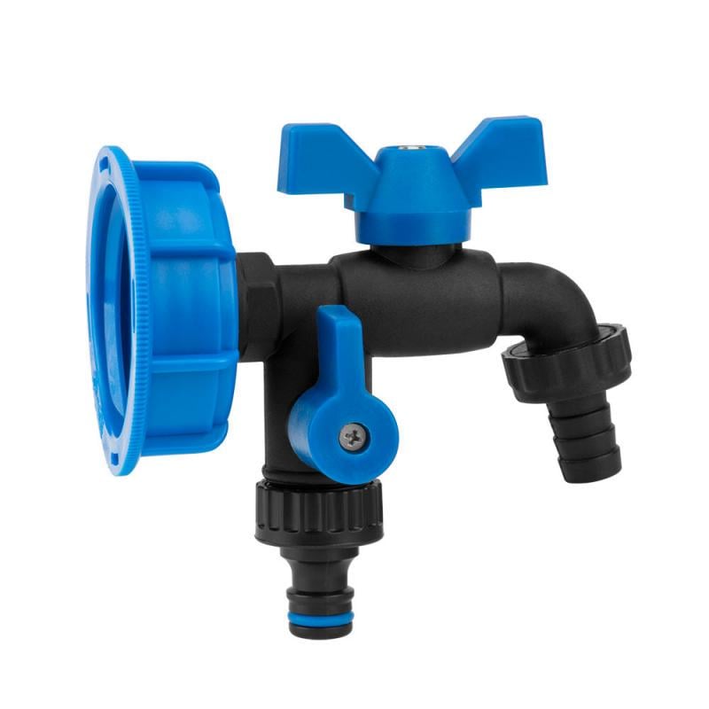 Набор IBC S60x6 кран/РЗ 2x3/4'' NYLON/BRASS для шланга 5/8" 1/2" ниппель Black Raven (IBCS60-GTBR123434NB1)