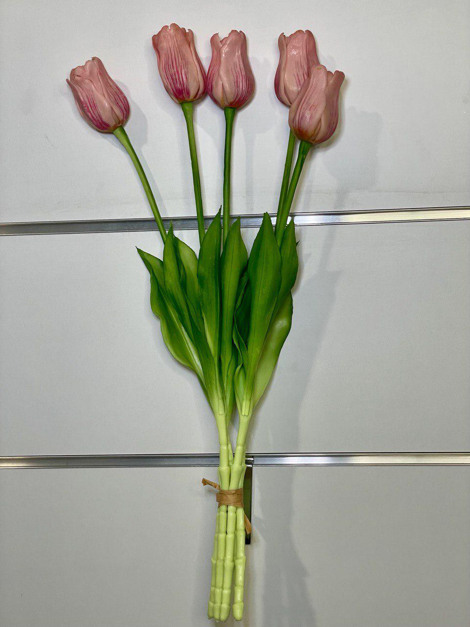 Декоративный тюльпан букет 5 шт. Розовый (T0003) Декоративный тюльпан букет 5 шт. Розовый (T0003)