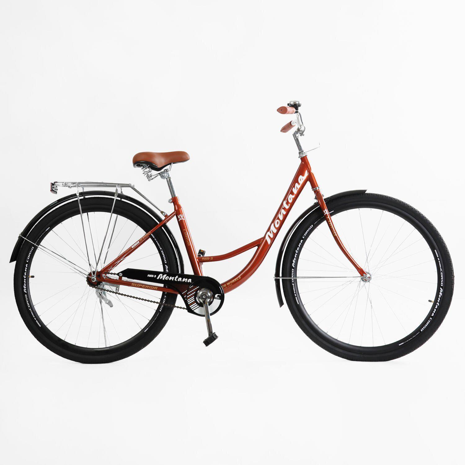 Велосипед міський Corso Montana з багажником рама 20"/28" Червоний - фото 1 Велосипед міський Corso Montana з багажником рама 20"/28" Червоний - фото 1