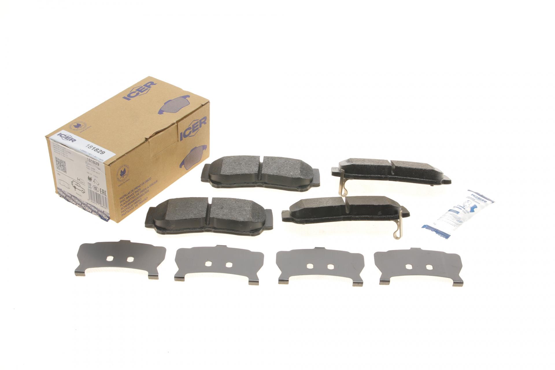 Колодки тормозные задние Hyundai Santa Fe II 06-12/H-1 01-07 181829 ICER